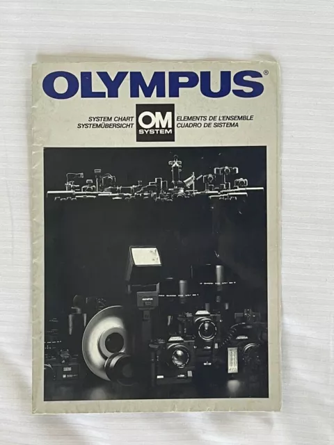 Olympus OM System Fold out system Chart, 1984,