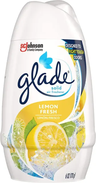 Glade Solid Air Freshener, Deodorizer for Home and Bathroom, Lemon