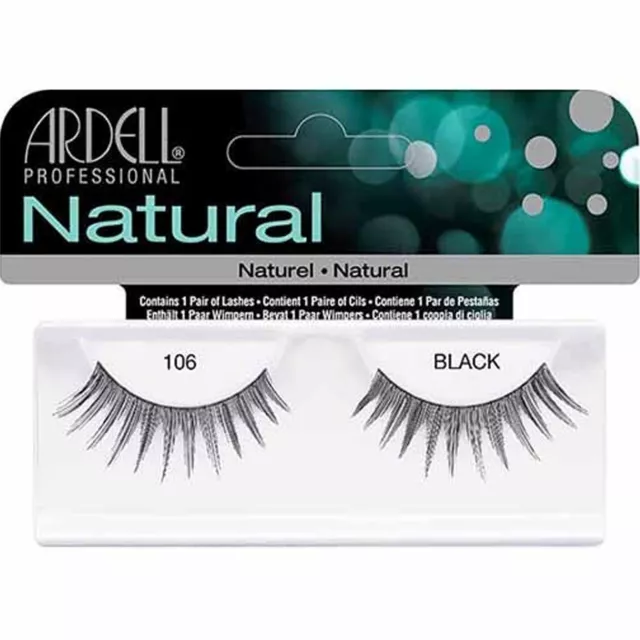 Ardell Natural False Eyelashes - Black 106 (60610)
