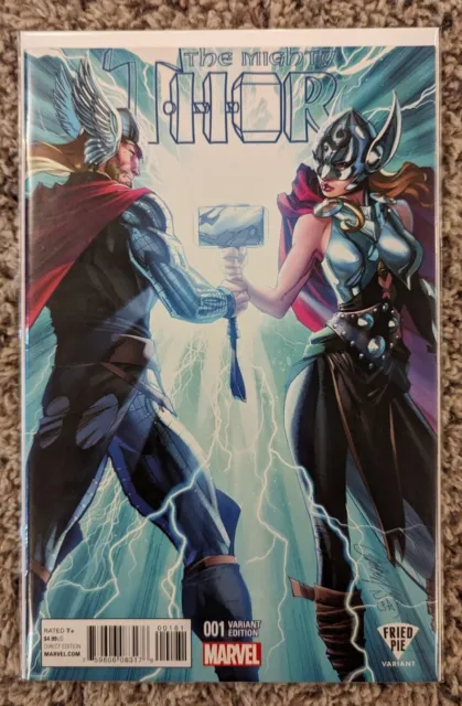 The Mighty Thor 1 Fried Pie J. Scott Campbell Variant (2016) NM Jane Foster