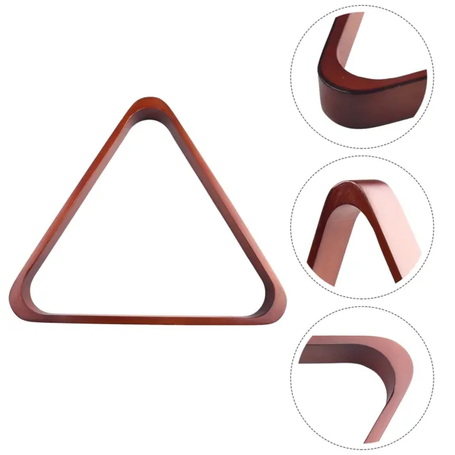 1 Pièces Bois Marron Triangle Rack for Billard Américain Table 2-1/4 Boules de