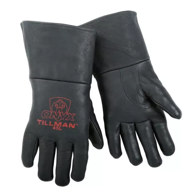 Tillman 45 Black Onyx Top Grain Pigskin MIG Welding Gloves (Medium)