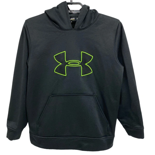 Under armour Ragazzi Bambini Nero Felpa con Cappuccio Pullover Taglia AMG
