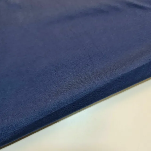 Navy Blue 100% Viscose Jersey Material Dress Craft Quilting Fabric 58" Meter