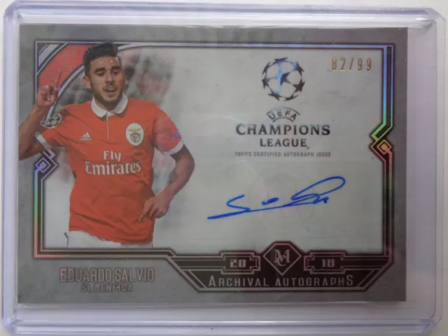 2017-18 Topps Champions League Museum Auto card :Eduardo Salvio #82/99 Argentina