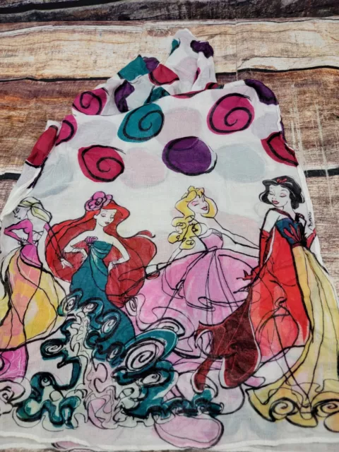 Disney Parks Princess Runway Sheer Scarf Ariel Snow White Aurora Rapunzel NWT