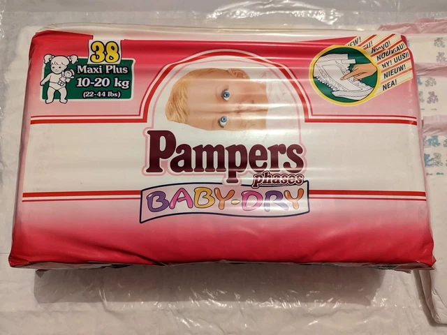 1 Paquet scellé Pampers Phases Maxi plus PLASTIC BACKED Girl Diapers alte abdl