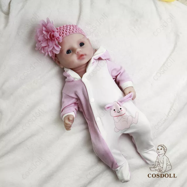 COSDOLL 16.5" Reborn Baby Cute Newborn Doll 4.85LB Platinum Silicone Baby Dolls 2