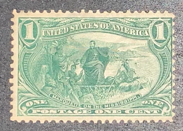 Travelstamps: 1898 US Stamps Scott# 285 mint og hinged Trans-Mississippi, 1 cent