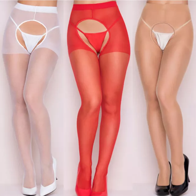 Women Seductive CrotchleS StockingS PerSpective Mid WaiSt PantyhoSe TightS*