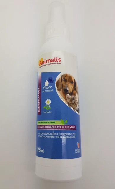 Animalis Lotion nettoyante pour les yeux 125ml chien & chat neuf