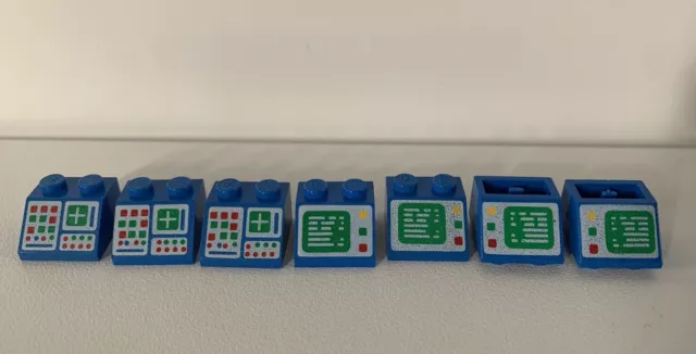 Lego 3039 BLUE Vintage Computer Screens VDU Space MOC Bundle X 7