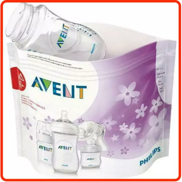 ❤ Philips AVENT Microwave steam steriliser bags 5 pack BPA Free Baby Toddle ❤