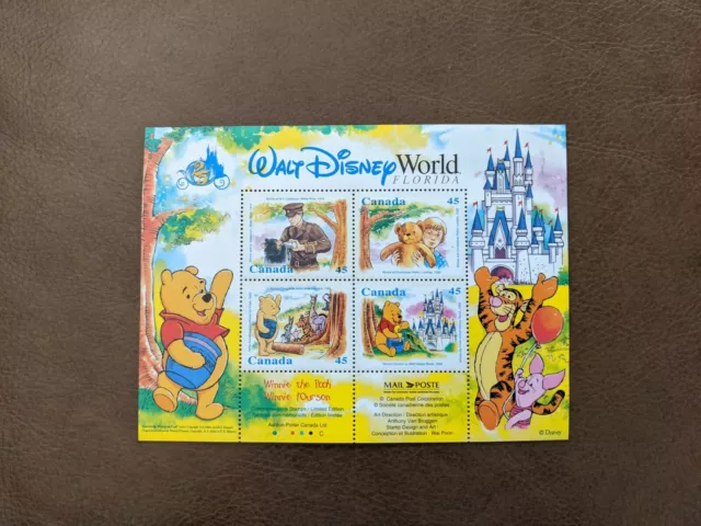 Postes Canada Walt Disney World feuille de timbre 4x45c