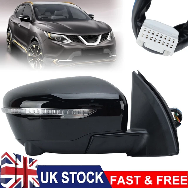 Ultimate Styling Electric Door Wing Mirror - Primed - Driver Side For Nissan Qashqai J11 2014-2021