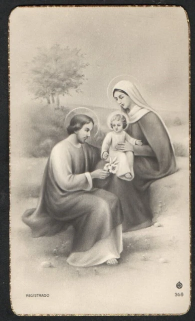 santino antico de la Sagrada Familia image pieuse holy card estampa