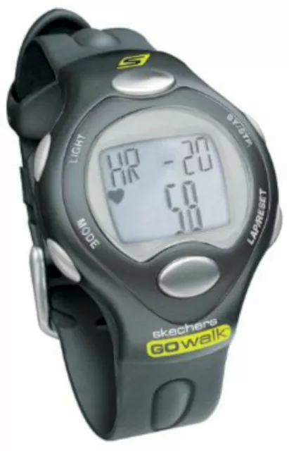 NEW Skechers SK3 Men's Go Walk Heart Rate Monitor LCD iPhone X/8+/7+ Watch Grey
