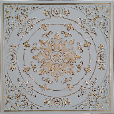 PL18 Faux finishes tin victoria gold ceiling tiles decor wall panels 10tile/lot