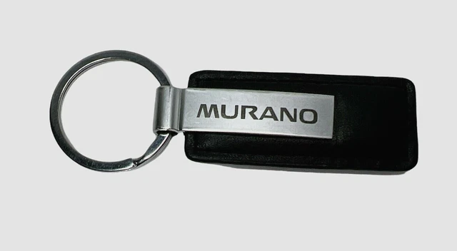 Nissan MURANO Black Leather Key Ring Fob