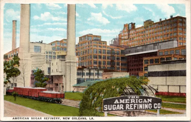 Postcard American Sugar Refinery in New Orleans, Louisiana