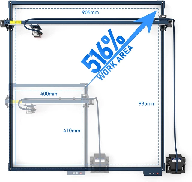S30 Large Area Expansion Kit for Extension to 935 X 905Mm, Meet Larger Engraving