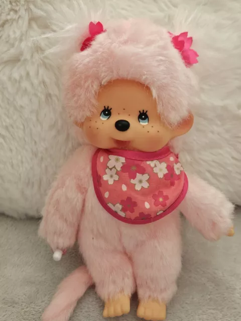 Original Sekiguchi Monchhichi Mädchen   ROSA, 18 cm