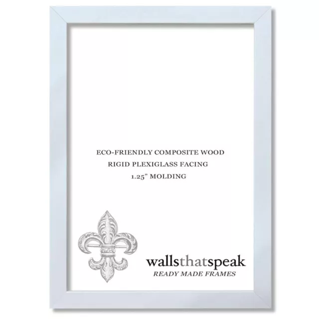 Walls That Speak White Picture Frame for Puzzles, Posters, Photos, or Artwork