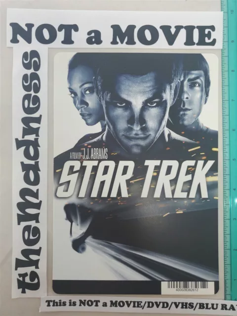 Star Trek Backer Card NOT A DVD OR MOVIE Chris Pine, Zachary Quinto, Simon Pegg