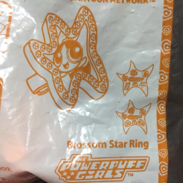 McDonald Happy Meal Toy Cartoon Network Power Puff Girls Blossom Star Ring