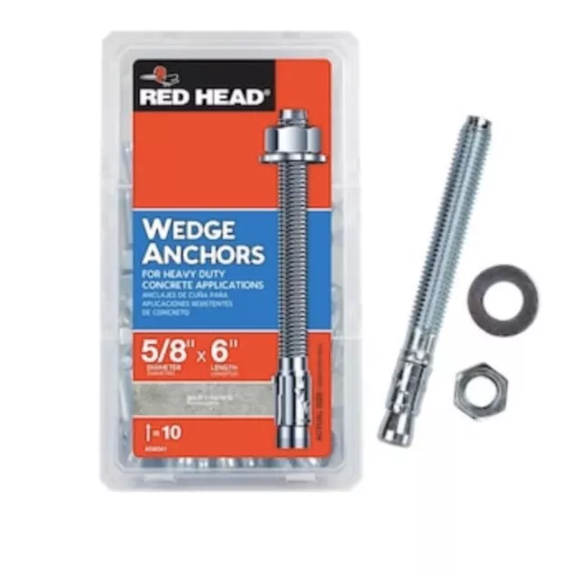 Red Head 10-Pack 6-in x 5/8-in Wedge Anchors