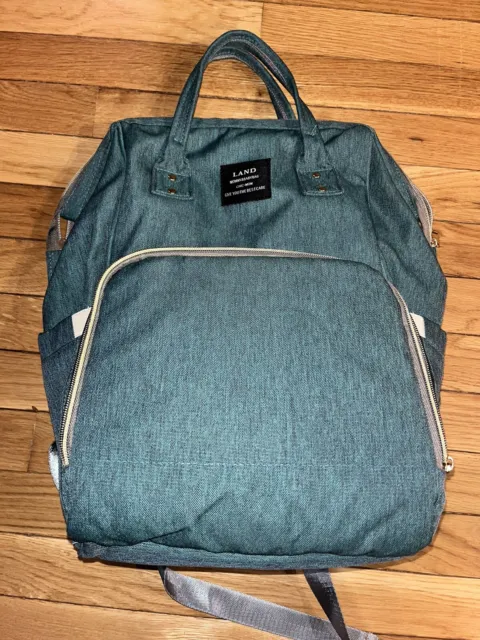 LAND Baby Mommy Diaper Bag Large Capacity Nappy Backpack Travel Handbag Green