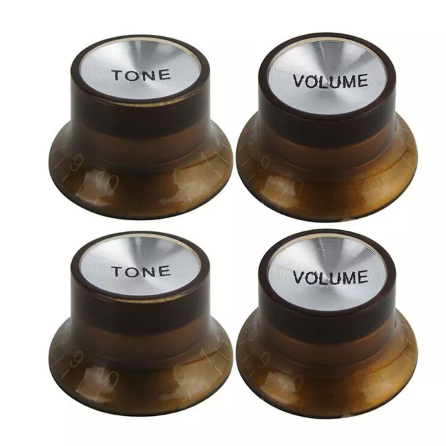 4pcs Chapeau Haut Volume Boutons for Gibson Epi LP Stand Guitares Pièces Au 3