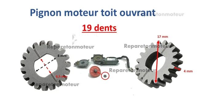 Kit Réparation Toit Ouvrant BMW E46, Mercedes, Mini - Pignon Moteur OEM A2128200008 - Neuf