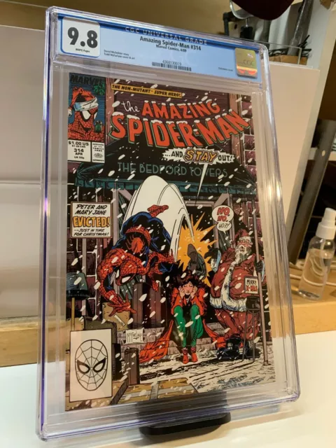 Amazing Spider-Man 314 CGC Graded 9.8 NM/MT McFarlane X-Mas Marvel Comics 1989