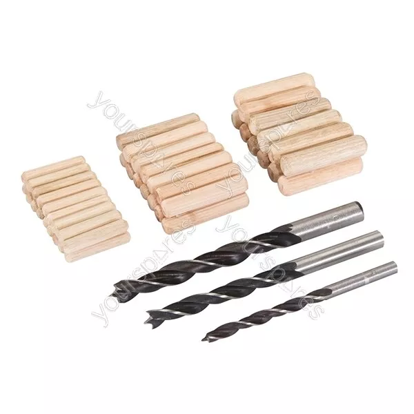 Silverline Dowel &amp; Bit Set 47pce - 6, 8 &amp; 10mm