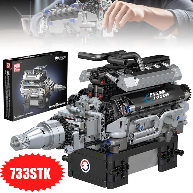 10205 V12 ENGINE Engineering Bausatz Motor DIY Klemmbausteine Spielzeug ...