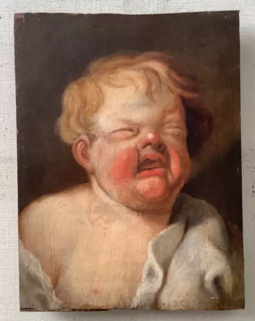 17th CENTURY CIRCLE RUBENS PORTRAIT CHILD CRYING DUTCH FLEMISH SCHOOL