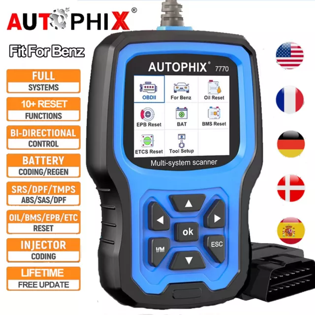Fit For Mercedes Benz OBD2 Car All Systems Scan Diagnostic Tool ABS DPF EPB OIL