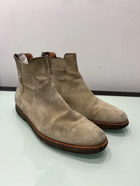 Common Projects Tan Leather Chelsea Boots w/Crepe Soles Men's 42 EU / 9 US