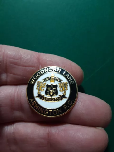 Non League Pin Badge  Ashington Woodhorn Lane (New Ground) Enamel Pin