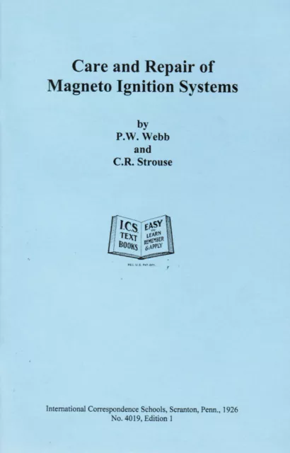 Care & Repair Magneto Ignition Systems Book Manual Hit Miss Buzz Coil Gas Engine