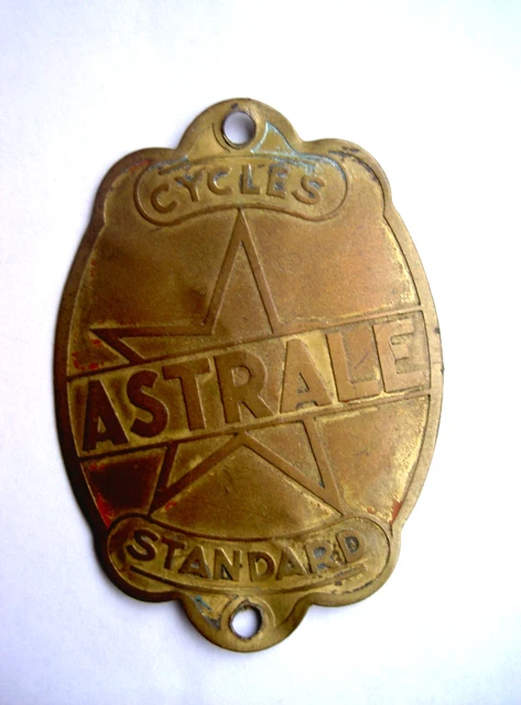 PLAQUE VELO CYCLES FRANCIS PELISSIER 3789. Old Bike head badge. BICI