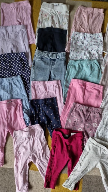 Baby Girls Bundle Of 23 Pairs Of Leggings 3-6 Months Excellent Condition 2