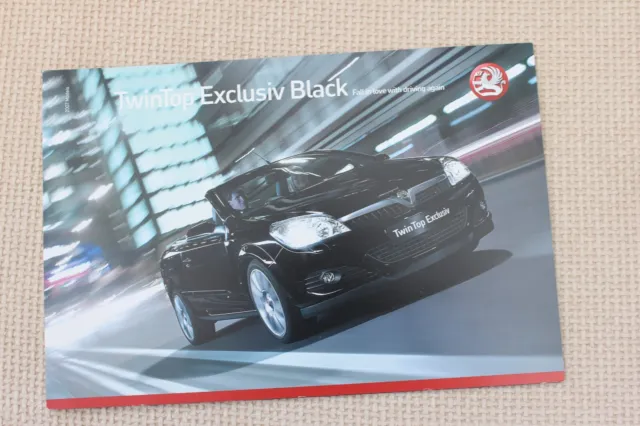 VAUXHALL ASTRA TWINTOP EXCLUSIV BLACK Special Edition 2007 Brochure MINT Rare
