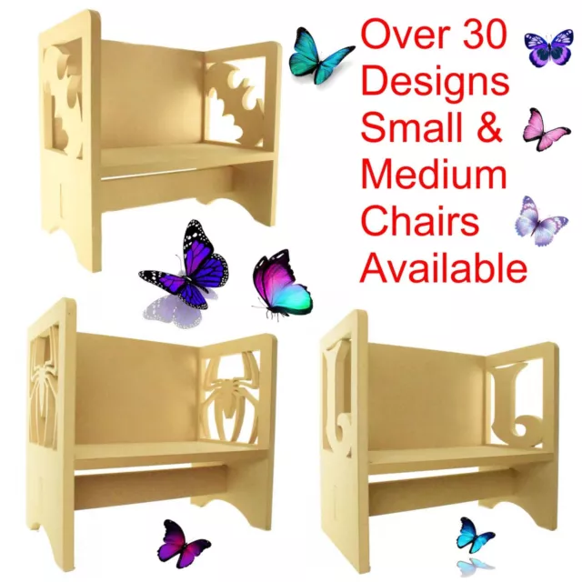 Childrens Wooden Chair Table Themed Chair Kids Toddlers Childs Nursery Furniture