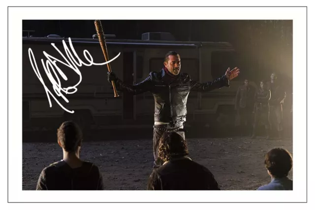 Jeffrey Dean Morgan The Walking Dead Season 6 Signed Photo Print Negan & Lucille