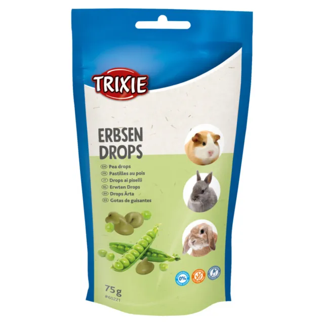 Trixie Erbsen Drops 75 g - 12 pezzi / pacchetto risparmio, snack roditore, prezzo consigliato 15,48 euro, nuovo