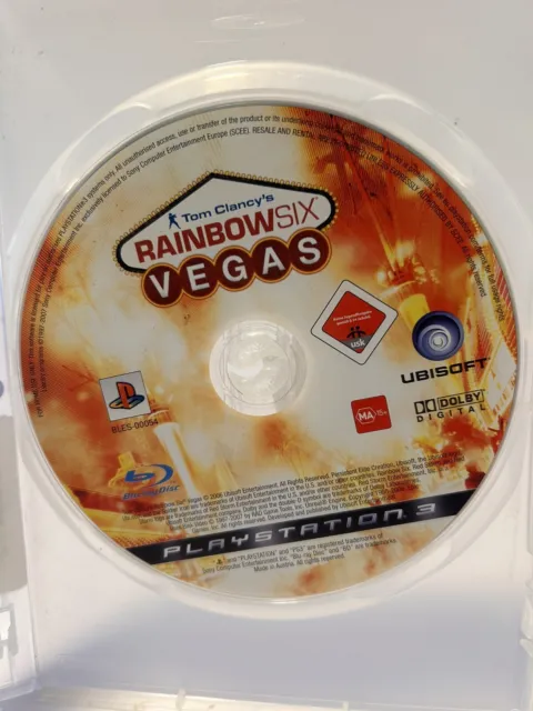 TOM CLANCY'S RAINBOW SIX VEGAS Sony PS3 PlayStation 3 Game