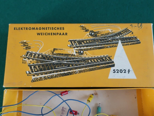 Märklin HO 5202 – Lot D'aiguillages électriques 3 Rails 1/87 – Vintage état Impeccable Avec Boîte