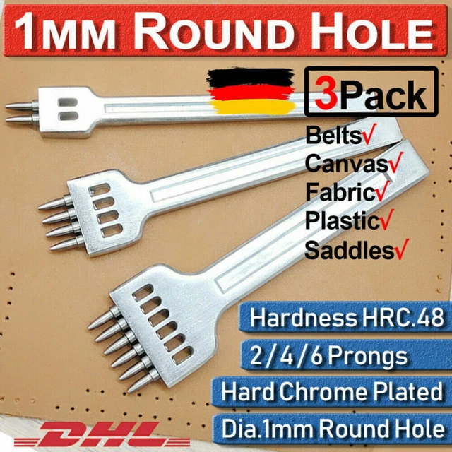 Leder 2/4/6 Prong Flach Meißel Lochzange Locher Stanzen Stitching Punch Wer S9I8